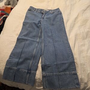 Zara Wide Leg Jeans in Denim Blue